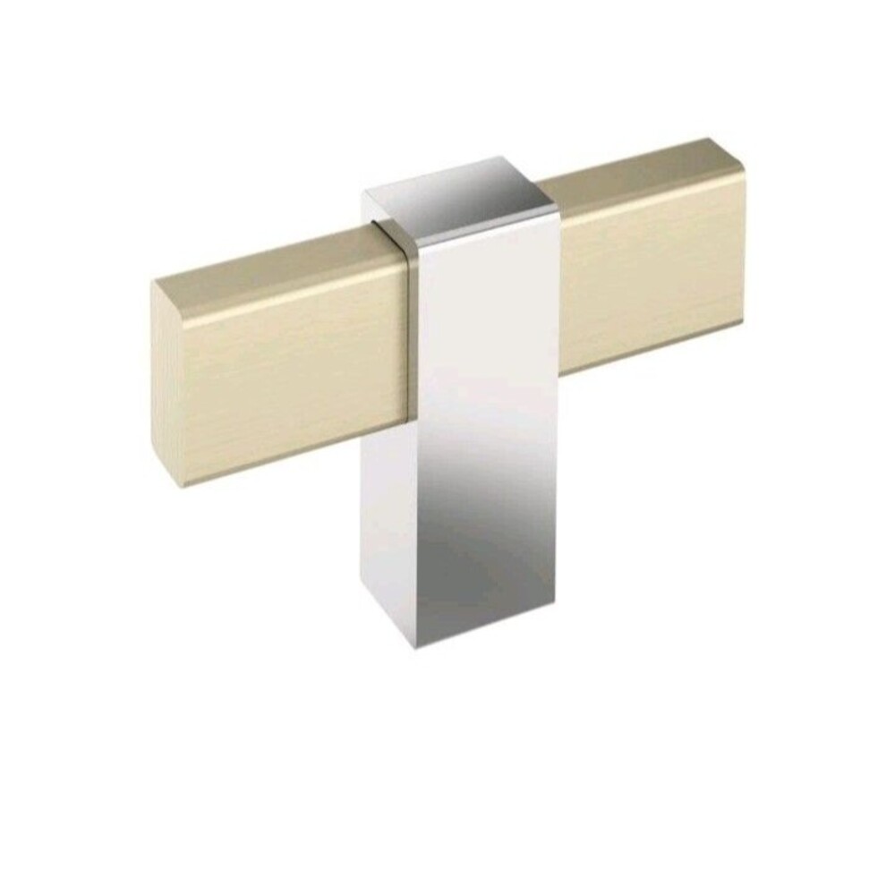 Amerock 2 Pack Silver Champagne/Polished Chrome  2-3/8 inch Knob Fast Ship New